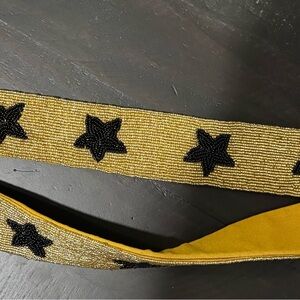 Gold Beaded w/ Black Stars bag strap